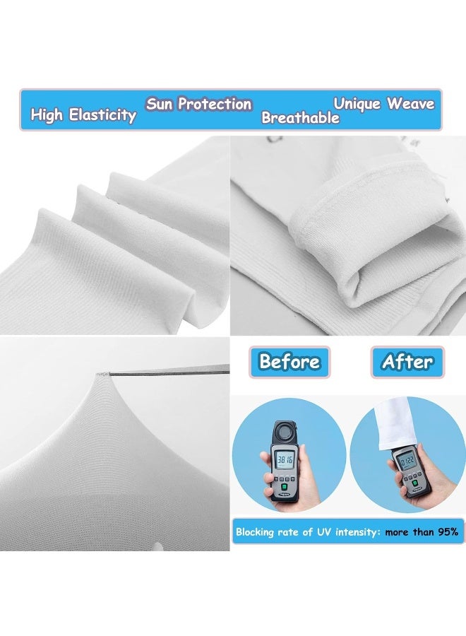 MOMENT 1 Pair Sun Protection Cooling Arm Sleeves With Thumb Holes - Uv Protection Sleeve, Cool Arm Sleeve For Men & Women, Gardening Outdoors Sports Workouts Sunscreen Arm Sleeves - Image 5