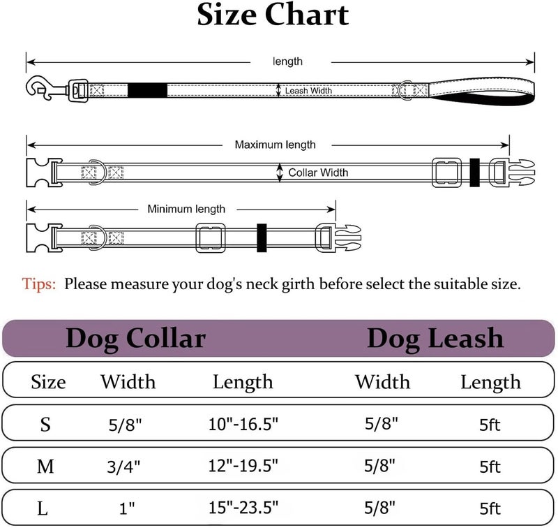 Ovale Waterproof Dog Collar Leash Combo Set, Durable and Easy to Clean, for Small Dogs.(S, Purple) - Image 5