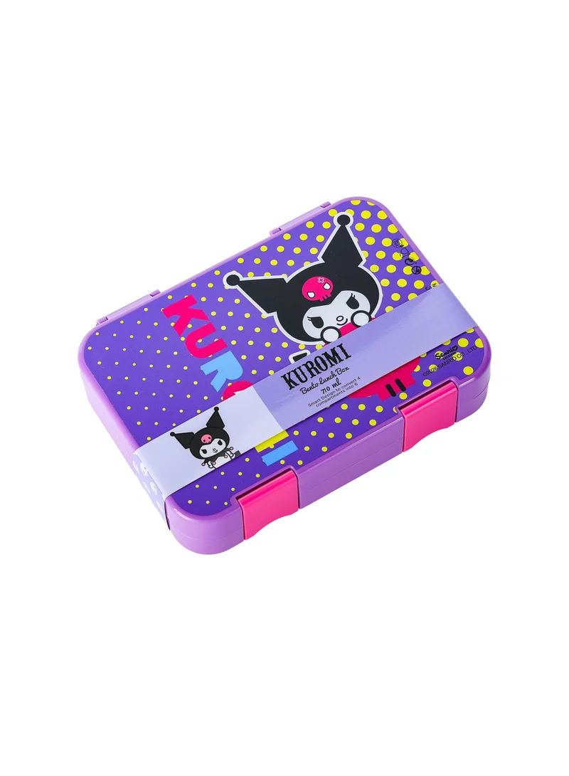 Sanrio  Sanrio Kuromi Regular Bento Lunch Box 800ML | Multi-Compartment Food Storage Box | ABS, Tritan, PP & TPE Lunch Container for Women | Best Price UAE