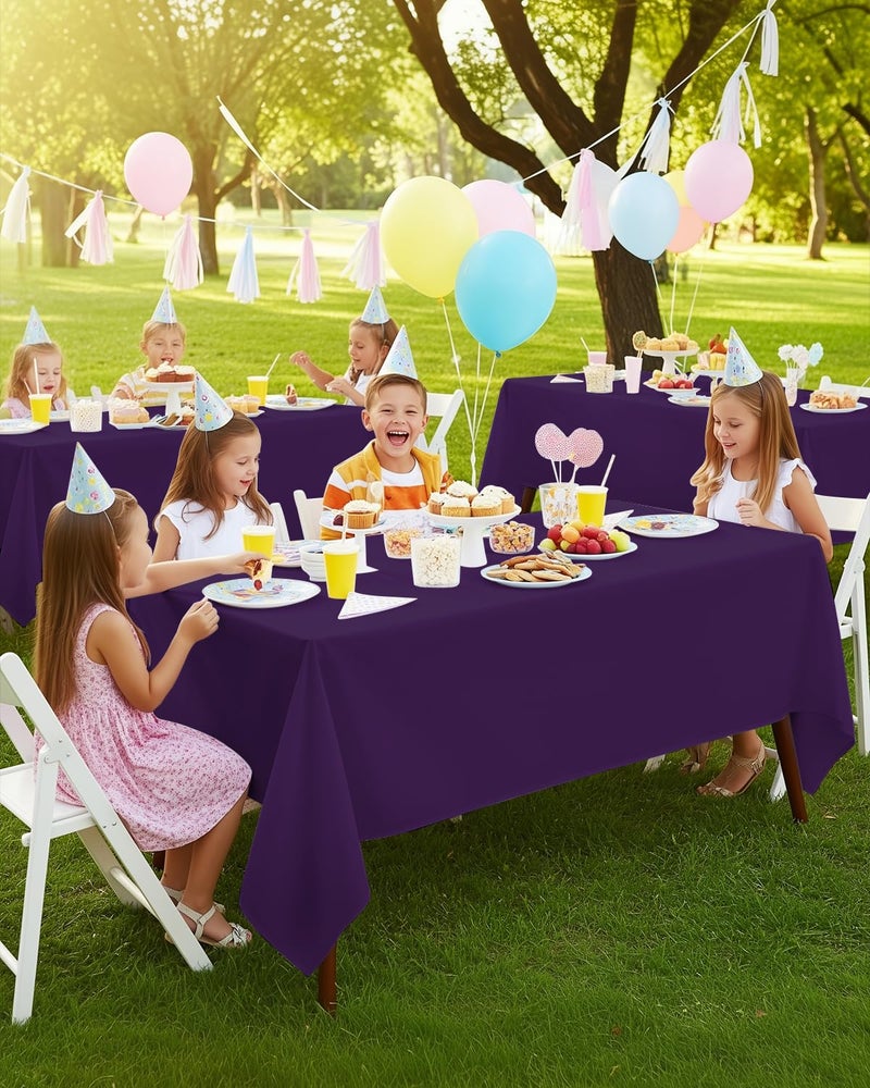 Utopia Kitchen Rectangle Table Cloth 2 Pack(60x102 Inches, Purple), Tablecloth Machine Washable, Polyester Table Cover for Dining, Buffet Parties, Picnics, Events, Weddings and Restaurants - Image 5