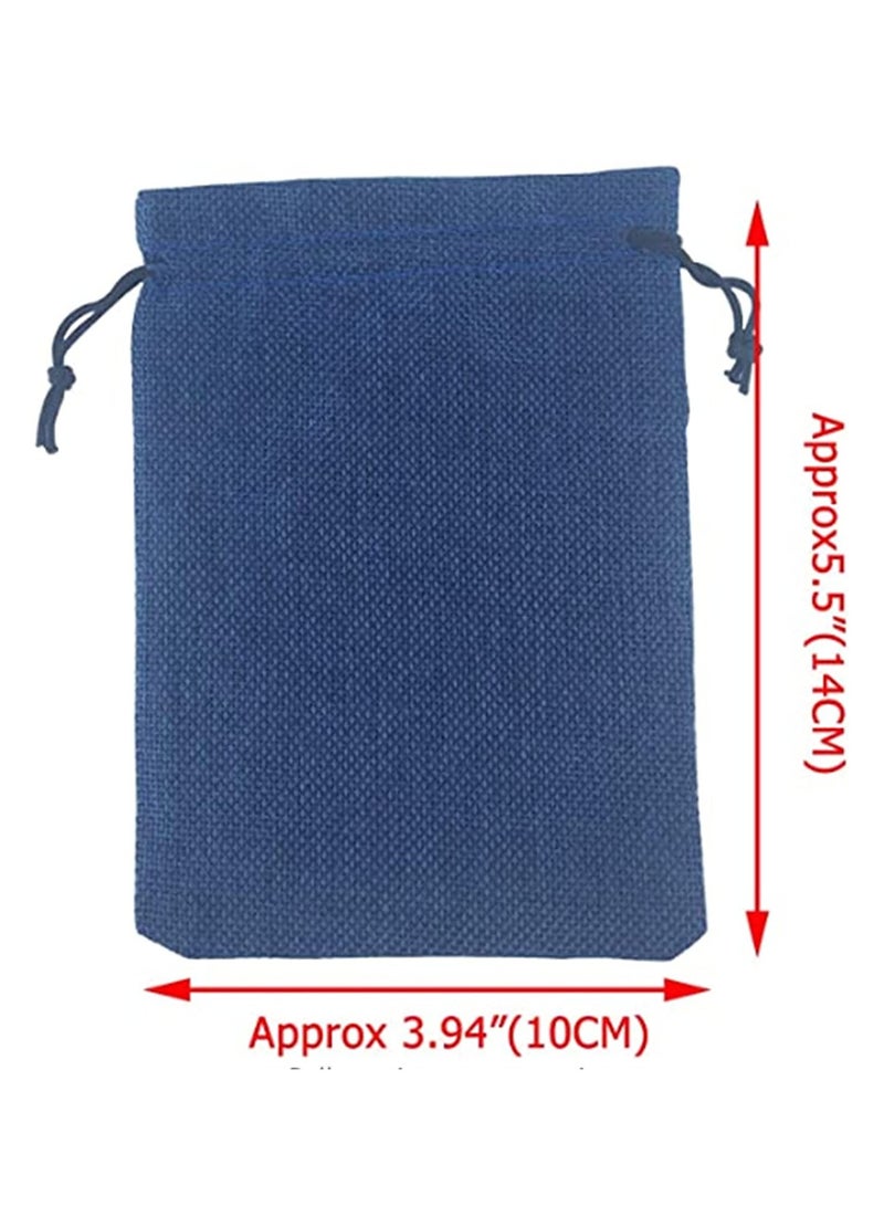 SOLARAE أكياس خيش مع حبل سحب 50 قطعة أكياس صغيرة بحبل سحب وأكياس خيش أكياس مجوهرات هدايا زفاف أكياس تعبئة مجوهرات أكياس جوت مع بطانة قطنية - Image 4