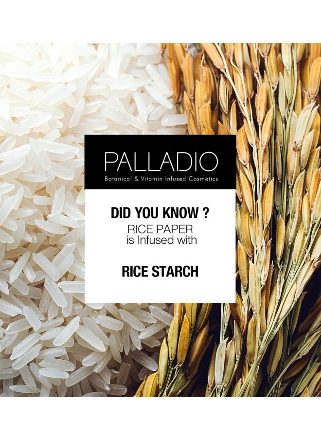 PALLADIO Palladio Rice Paper Facial Tissues For Oily Skin, Face Blotting Sheets Made From Natural Rice, Oil Absorbing Paper With Rice Powder, 2 Sided, Instant Results, Warm Beige, 40 Count (Pack Of 3)  - Image 3