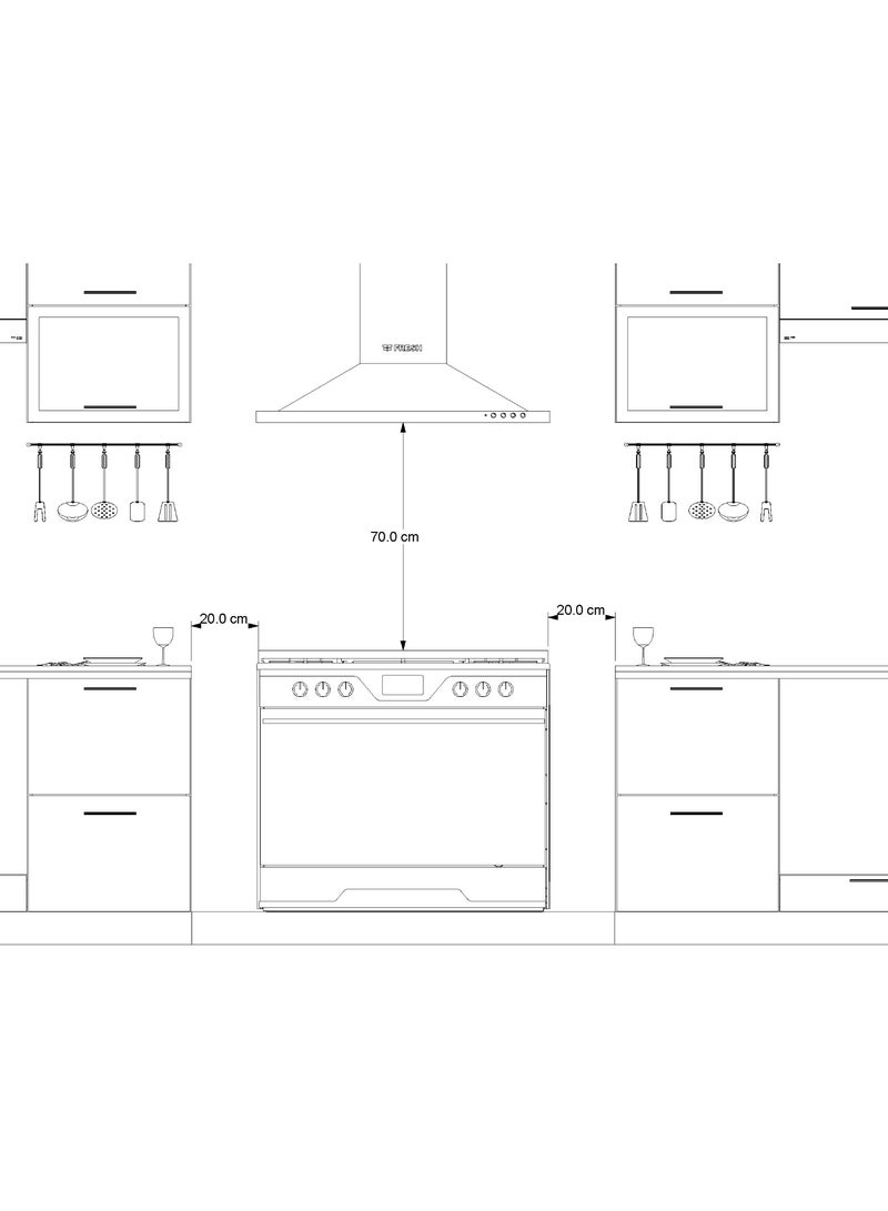 Fresh built-in hood - 60 cm, classic black15542 - Image 2