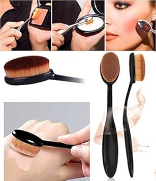 LyDia 15 Nude Colours Cream ConcealerHighlightFace Contour Camouflage Palette DullRedness SkinBlack Circle kit set 1 LyDia Professional Oval Black FaceEyeBody Cosmetic FoundationConcealerBlushBlusherContourBronzerPowderEyeshadow Buffer Makeup Brush - Image 2