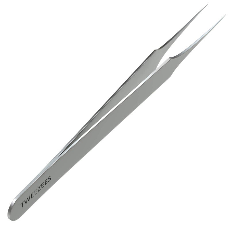 Tweezees Ingrown Hair Tweezers | Pointed Tip | Precision Stainless Steel | Extra Sharp and Perfectly Aligned for Ingrown Hair Treatment & Splinter Removal For Men and Women | By Tweezees - Image 1
