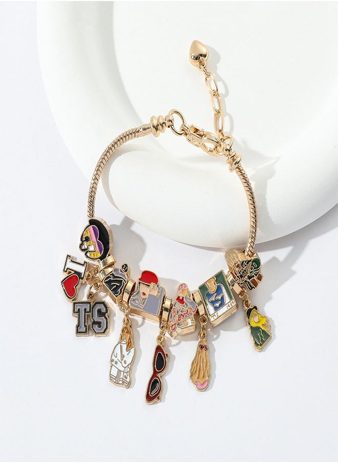 Swift - Taylor Swift Inspired Friendship Bracelet for Women, Swiftie Outfit Jewelry Music Lover Fan Gifts, Singer Inspired Friendship Bracelet Music Lover Fans Gifts For Eras Tour - Image 1