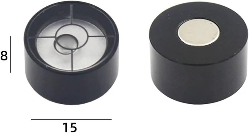 1pcs Metal Nivel Bead 15 * 8 mm Circular Bullseye Spirit Bubble Level Measurement Instrument Ray Sun Printing Magnetic Available 1(Magnetic-White) - Image 2
