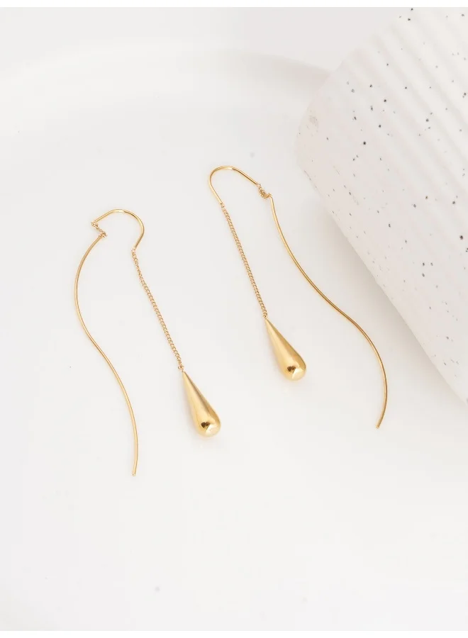 بالموناس PALMONAS Gold Water Tassel Drop Earrings for Women | 18K Gold Plated, Waterproof & Anti-Tarnish