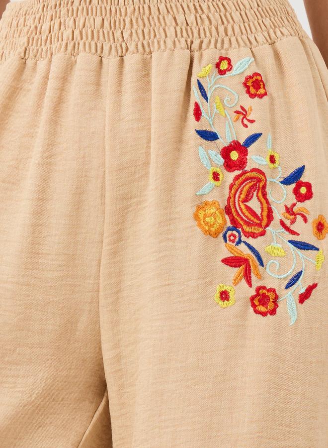 تايك تو بنطلون واسع مطرز بخصر مطاطي - Image 4