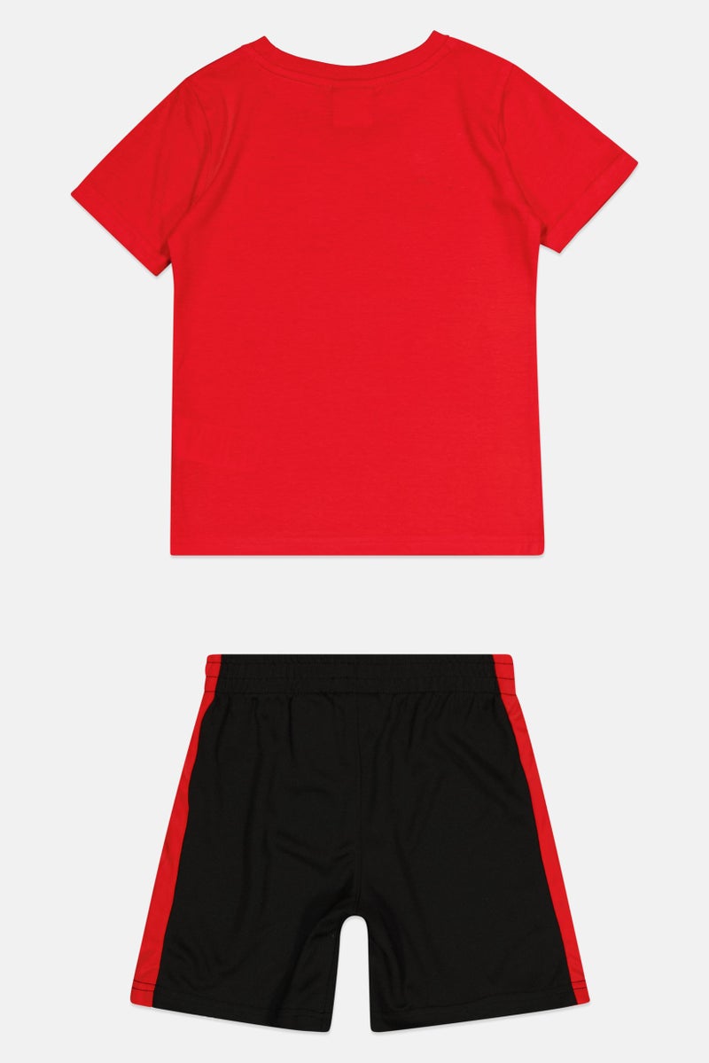 PUMA ملابس رياضية للأطفال الأولاد 2 قطعة تناسب قميص قصير الأكمام وسروال خارجي، متعدد الألوان - Image 3