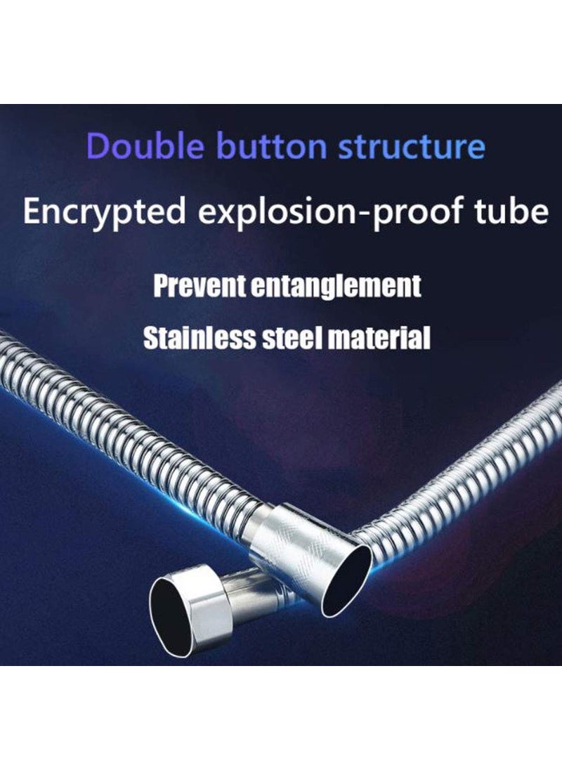 Mawson Mawson Extra Long Chrome Handheld Shower Head Hose with Brass Plating Shower Tube Bathroom AccessoriesSize 15 Meter Pipe  - Image 3