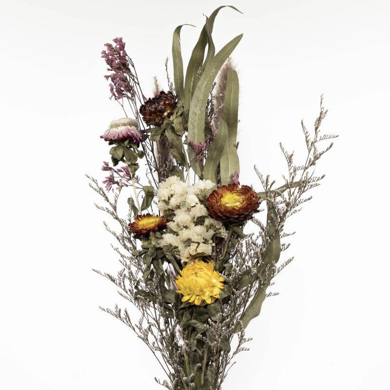Bluejw Dried Flower Bouquet Wedding Decor - Daisy, Caspia, Statice, Rose - Natural Dried Plants Home Kitchen Arrangement - Image 3