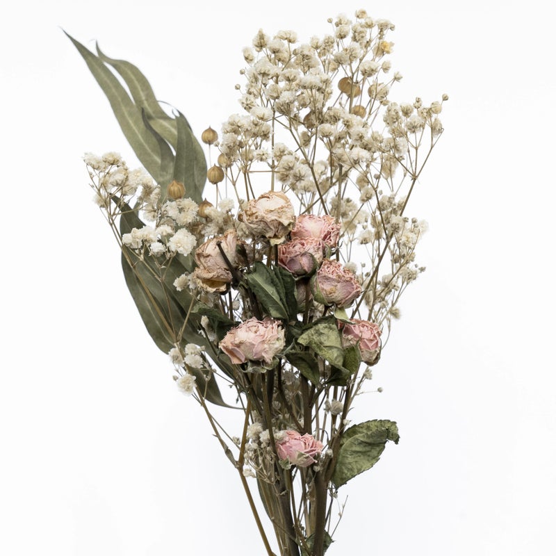 Bluejw Dried Flower Bouquet Wedding Decor - Daisy, Caspia, Statice, Rose - Natural Dried Plants Home Kitchen Arrangement - Image 4
