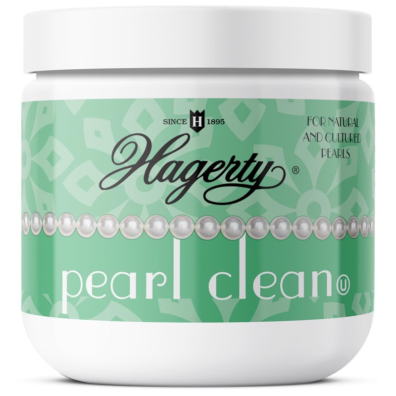 Hagerty Pearl Clean Jewelry Cleaner - Professional Jewelry Cleaning Liquid for Pearls, Gemstones, Delicate Porous Stones - Dipping Basket Included - Kosher Certified Pearl Jewelry Cleaner Kit 7 Oz.
