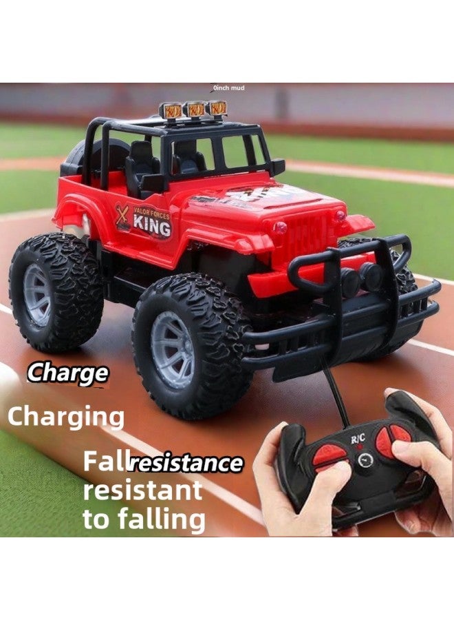 Remote Control Car Toy Boy Car Racing Wireless Off-road Vehicle Baby Electric 3-year-old Children's Car 6 Boys 5-7-Color:Off-road Vehicle-blue Rechargeable Model) 2 Sets Of Lithium Batteries] - Image 3
