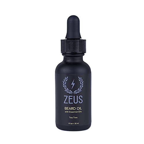 ZEUS Natural Beard Oil Premium Conditioning Beard Oil to Soften Beard  Mustache  MADE IN USA Tea Tree