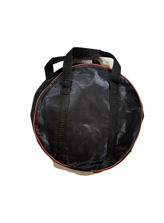 Generic Semi Padded Bag Case for Frame Drum Bendir Bandeer Duff with Carry Handles - Black 
