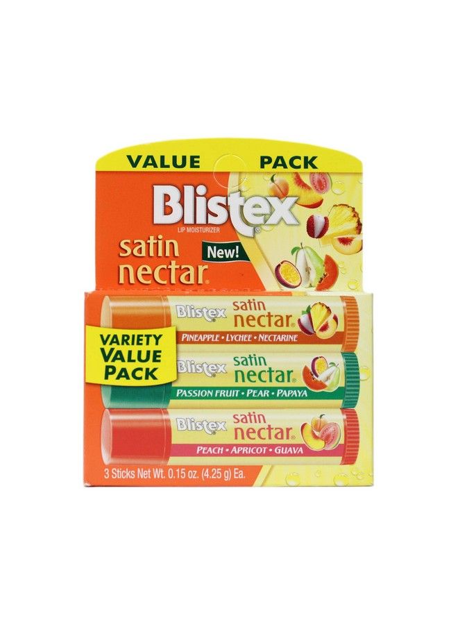 Blistex Satin Nectar Lip Moisturizer Variety Value Pack 015 Ounce Each - Image 1