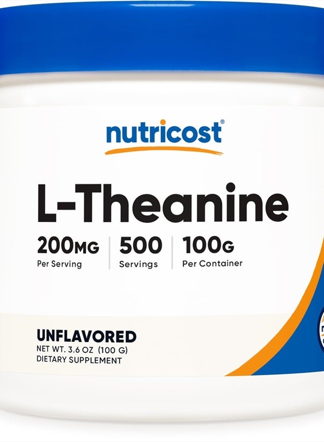 Nutricost L-Theanine, Unflavored, 3.6 Oz (100g) - Image 1
