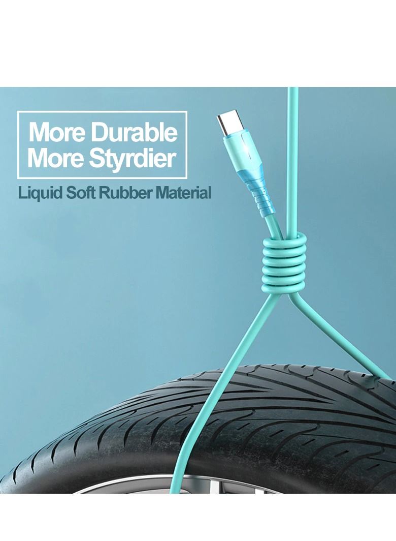 AROAQ 5A Type C Fast Charging Cable Micro USB Charger Yellow - Image 4