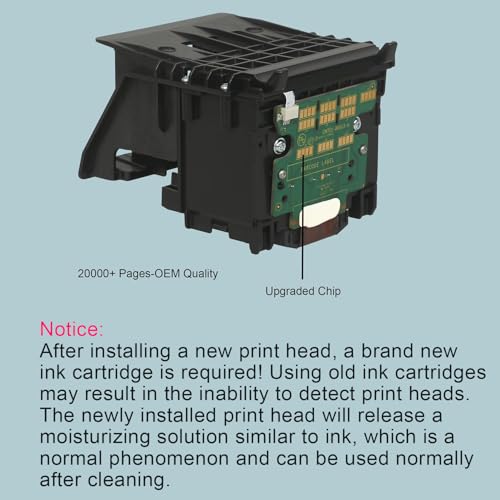 SAIBOYA 711 DesignJet Printhead High Yield Replacement Kit (C1Q10A) for HP DesignJet T530, T525, T520, T130, T125, T120 & T100 Large Format Plotter Printers (with Chip) Print Head - Image 3