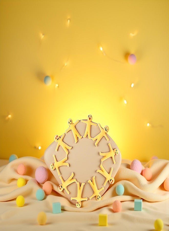 Sluswallow 11Pcs Yellow Stretchy Bendable Man, Stress Relief and Anti-Anxiety Squeeze Sensory for Sensory Motor Aids Games, Decorative Hanging Ornaments - Image 2