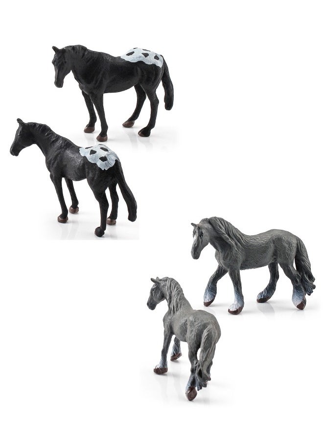lelewu - 12-Piece Mini World Famous Horse Figure Toys, Realistic Horse Decorative Toys Set, Mini Animal Figures for Decorations Educational, Hand Painted Horse Animals Toy, Cake Toppers Birthday Gift for Kids - Image 1
