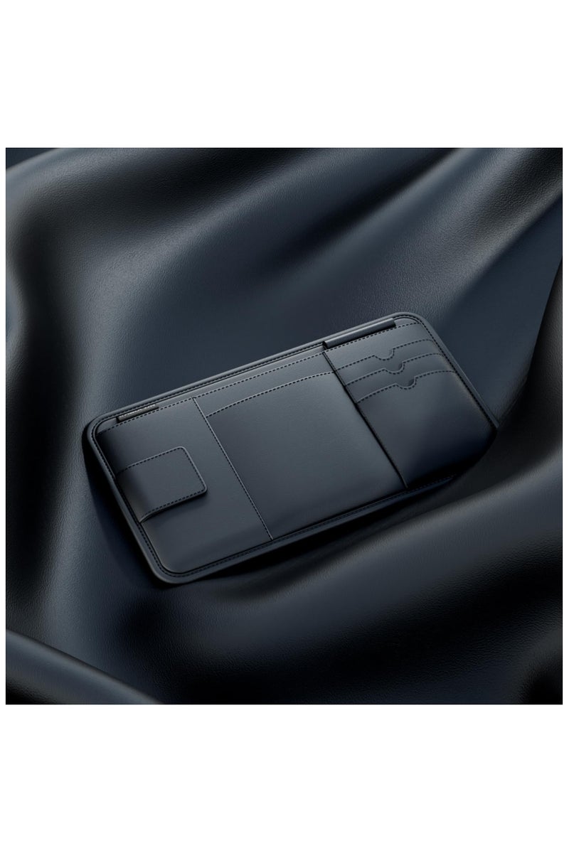 منظم فيزر الشمس، منظم فيزر الشمس متعدد الجيب للسيارات والسيارات الرباعية الرباعية والشاحنات، نظارات فيزر الشمس حامل بطاقة حامل رخصة القيادة تسجيل القلم فواتير الهاتف الخلوي تذكرة مفتاح حامل الوثيقة 1 - Image 5