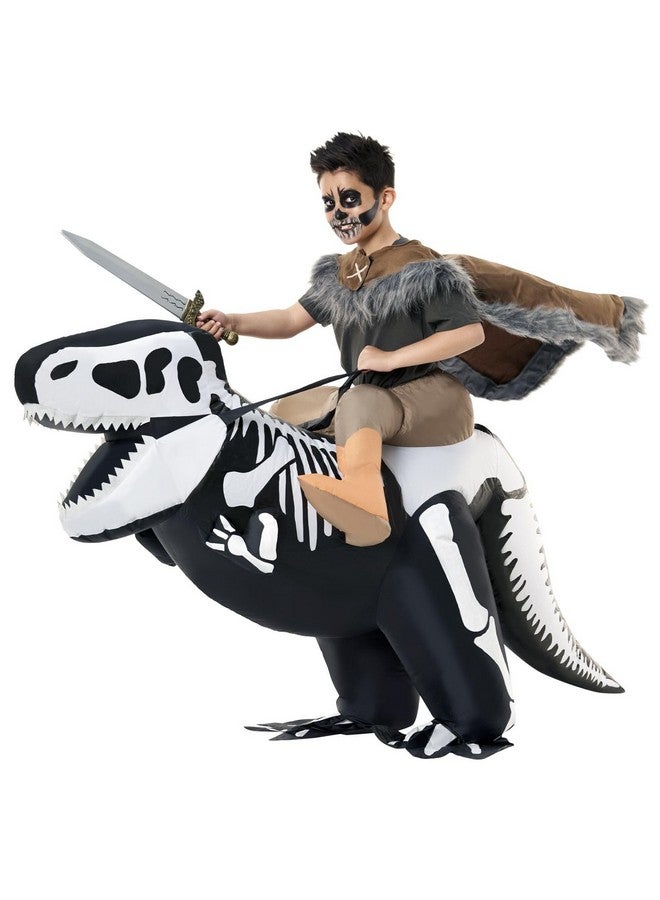 Morph Inflatable Skeleton Dinosaur Costume Kids, TRex Blow Up Skeleton Dinosaur Costume, Inflatable Dino Costume Kids - Image 2