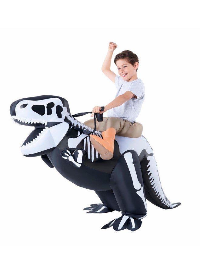 Morph Inflatable Skeleton Dinosaur Costume Kids, TRex Blow Up Skeleton Dinosaur Costume, Inflatable Dino Costume Kids - Image 1