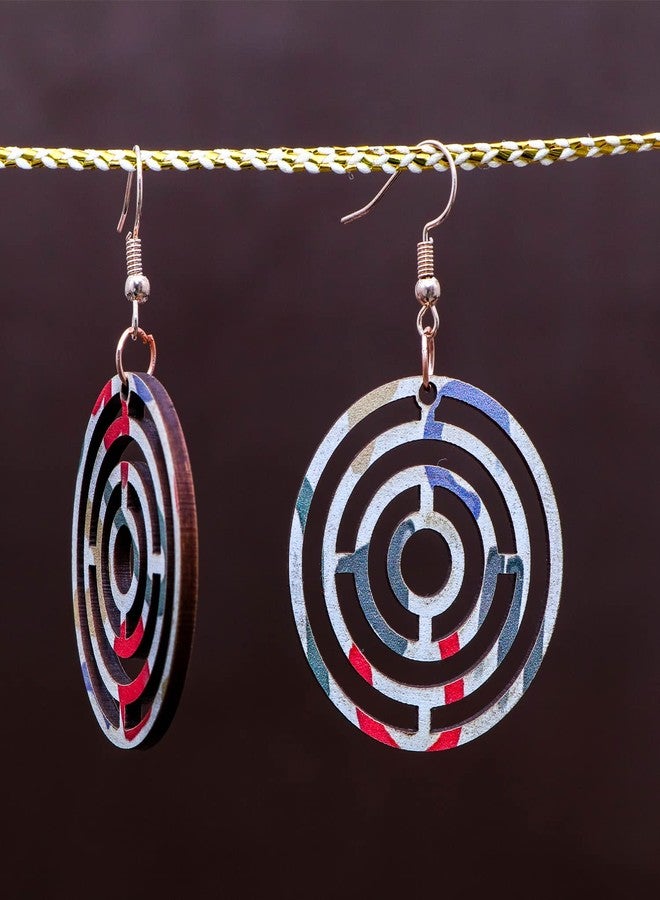 Arkit أقراط خشبية منحوتة يدوياً من أركيت للنساء والفتيات (5، مايز) - Image 5