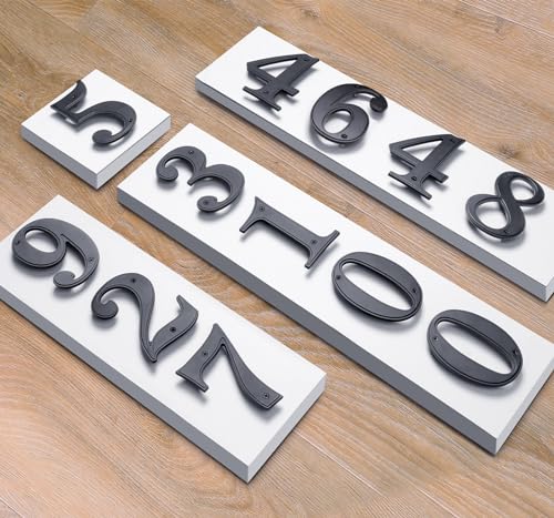 Emotionlite House Numbers 3, Emotionlite House Address Numbers, Black Large Modern House Numbers for Outside, Metal Mailbox Number, 5" Zinc Alloy Style - Image 2