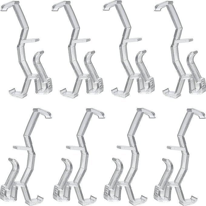 VALANCE CLIPS 10PCS 25INCH CLEAR PLASTIC HIDDEN RETAINER HOLDER CLIP FOR WINDOW BLIND VALANCEHORIZONTAL FAUX WOOD BLINDS PARTS