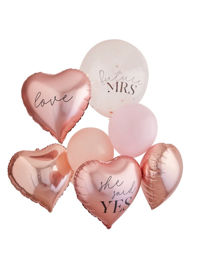 Ginger Ray Rose Gold Hen Party Balloons Bundle - Image 1