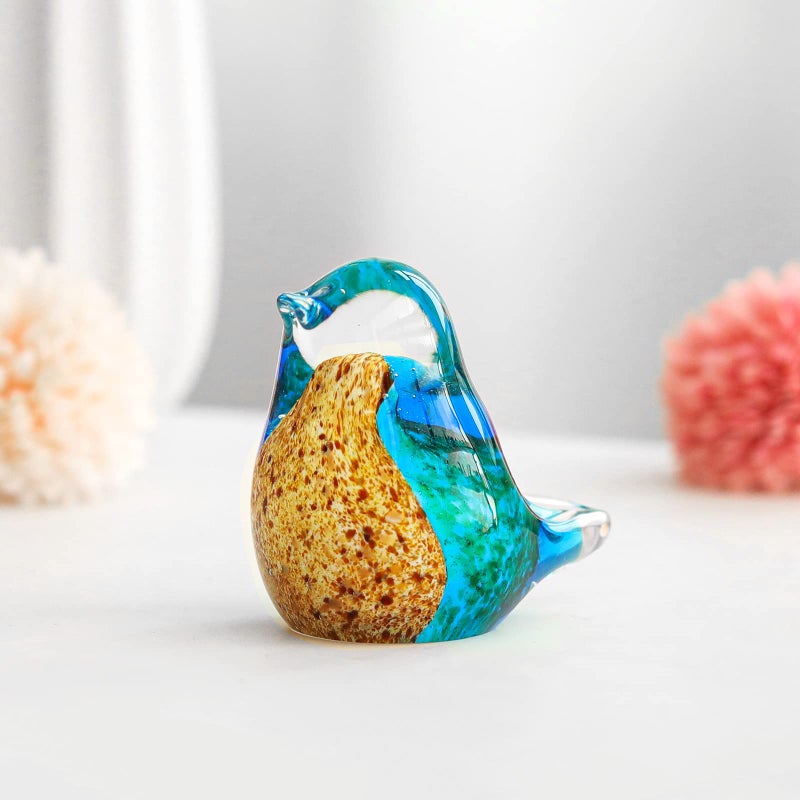 LONGWIN Handmade Glass Bird Figurine Blown Art Animal Sculpture Home Decoration Tabletop Centerpiece - Image 2