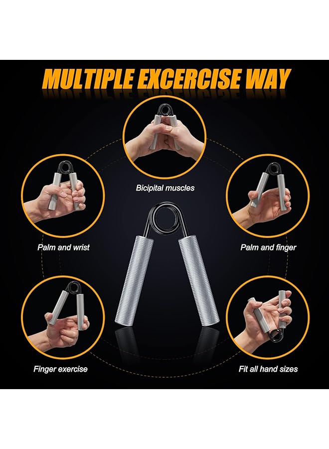 SAGREENY Metal Grip Strength Trainer Set 100LB 200LB Hand Grip Strengthener Forearm Strengthener No Slip Heavy Duty Finger Exerciser Hand Gripper for Wrist Rehabilitation & Hand Exerciser - Image 5