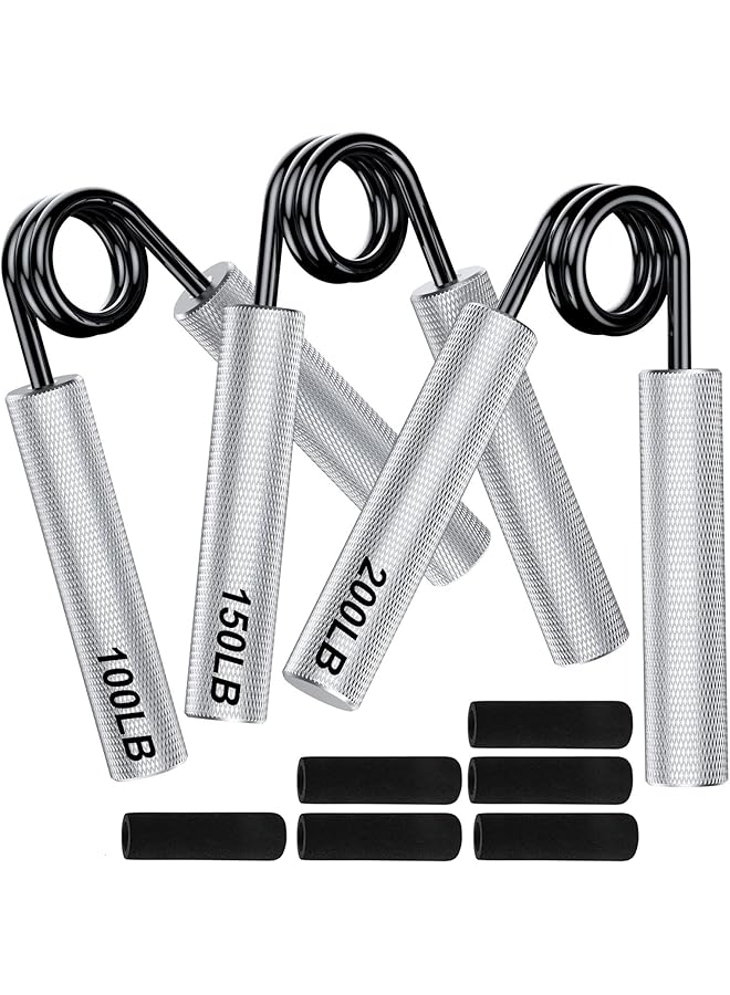 SAGREENY Metal Grip Strength Trainer Set 100LB 200LB Hand Grip Strengthener Forearm Strengthener No Slip Heavy Duty Finger Exerciser Hand Gripper for Wrist Rehabilitation & Hand Exerciser - Image 1