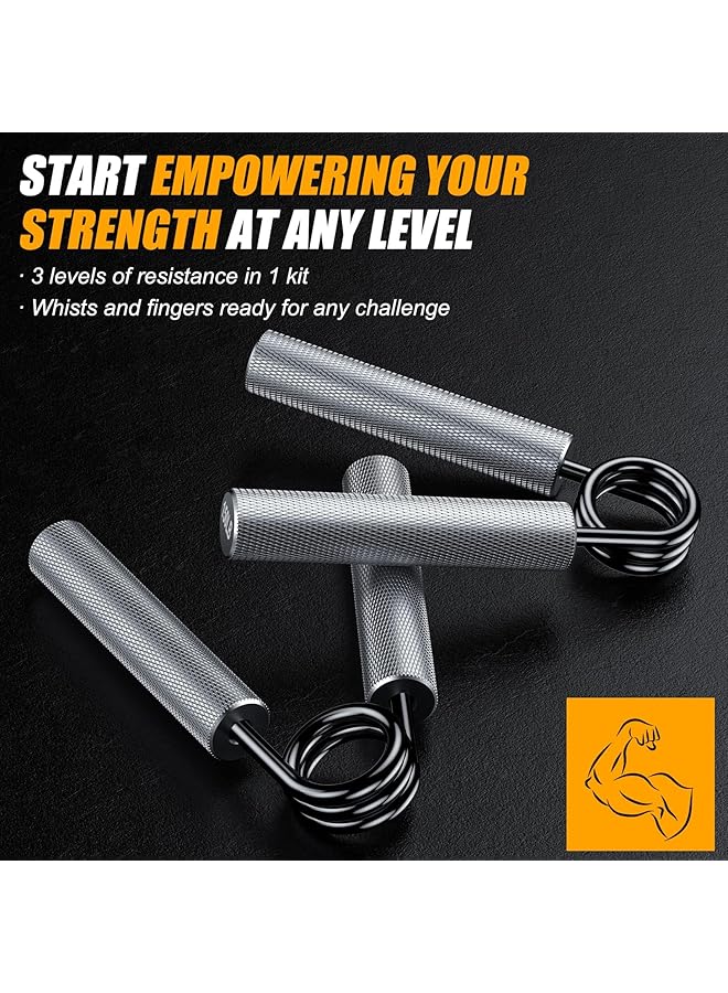 SAGREENY Metal Grip Strength Trainer Set 100LB 200LB Hand Grip Strengthener Forearm Strengthener No Slip Heavy Duty Finger Exerciser Hand Gripper for Wrist Rehabilitation & Hand Exerciser - Image 2