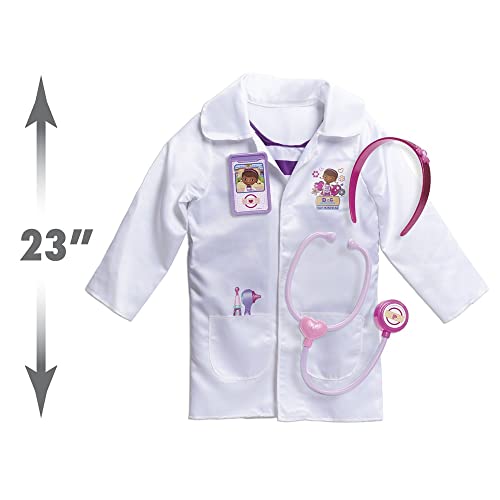 Doc McStuffins طقم ملابس طبيب دوك مكستوفين وملحقاته، 4 قطع، لعب تخيلي وابتكاري، ألعاب للأطفال من عمر 3 سنوات فما فوق من جاست بلاي - Image 3