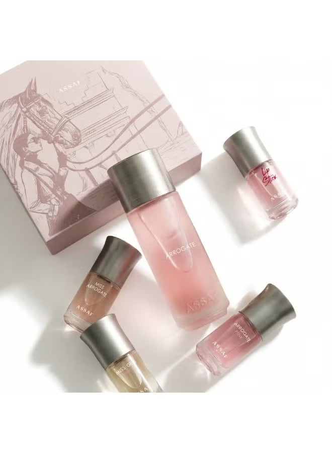ASSAF Arrogate Pink Gift Set by ASSAF (200ml + 4×10ml ) Women’s Perfume Gift Collection - Image 3