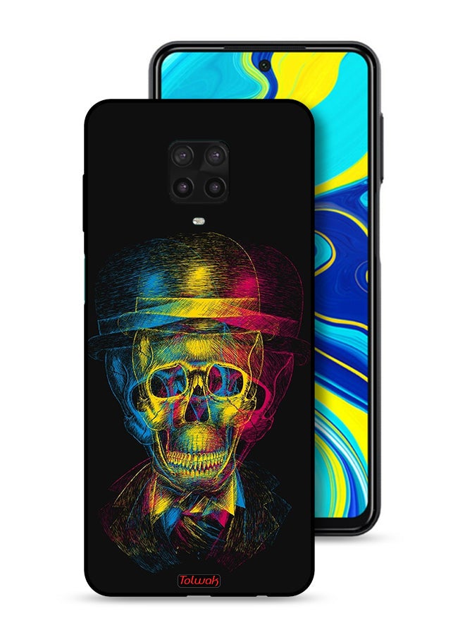 Tolwak Xiaomi Redmi Note 9 Pro Protective Case Cover Skull Colorful Hat Fantasy Art  - Image 1