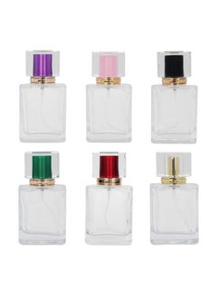 Sonew 6Pcs 50Ml Glass Empty Bottlerefillable Perfume Bottle Spray Bottle Perfume Atomizer Dispensersimple Design Empty Spray Bottles For Perfume For Home Travel And Salon Use  - Image 1