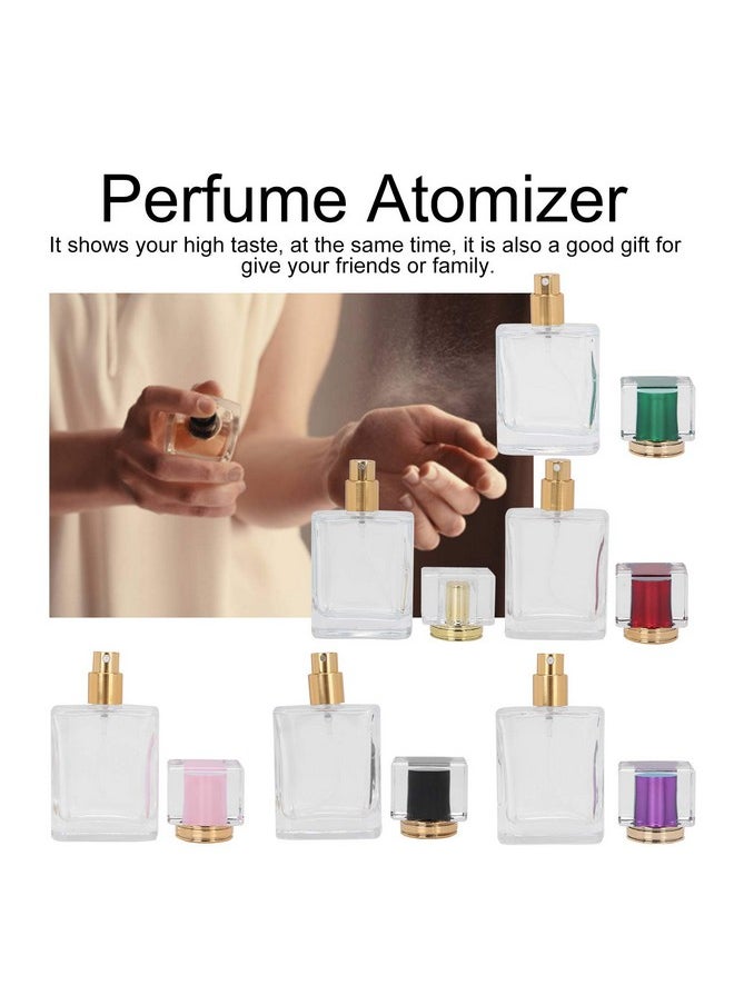 Sonew - 6Pcs 50Ml Glass Empty Bottlerefillable Perfume Bottle Spray Bottle Perfume Atomizer Dispensersimple Design Empty Spray Bottles For Perfume For Home Travel And Salon Use - Image 1