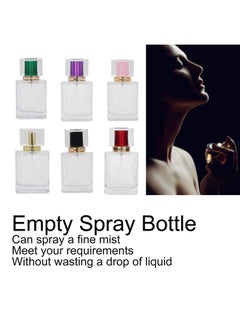 Sonew 6Pcs 50Ml Glass Empty Bottlerefillable Perfume Bottle Spray Bottle Perfume Atomizer Dispensersimple Design Empty Spray Bottles For Perfume For Home Travel And Salon Use  - Image 2