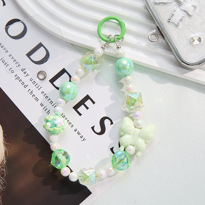 Bracelet mobile phone case short bracelet high sense bow diy handmade bracelet pearl women''s chain accessories wholesale - Image 1