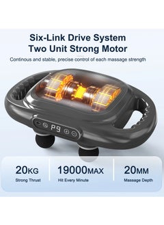 Prime by javaudan Portable Deep Tissue Massage Gun 6 Heads 9 Speed Modes Quiet Muscle Relief for Back Neck & More with Digital Display  - Image 3