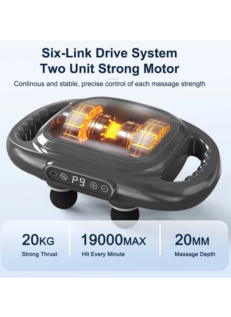 Prime by javaudan Portable Deep Tissue Massage Gun 6 Heads 9 Speed Modes Quiet Muscle Relief for Back Neck & More with Digital Display  - Image 3