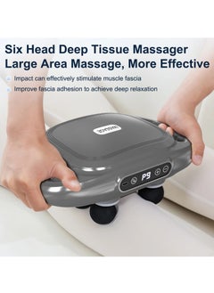 Prime by javaudan Portable Deep Tissue Massage Gun 6 Heads 9 Speed Modes Quiet Muscle Relief for Back Neck & More with Digital Display  - Image 5