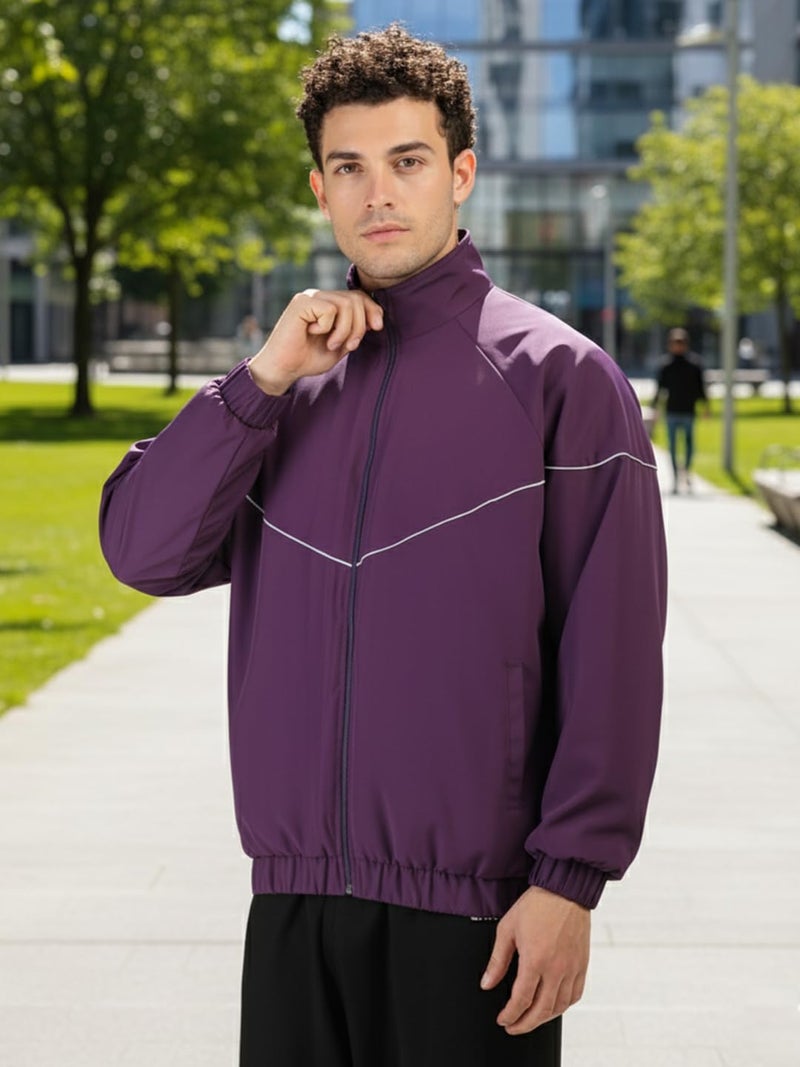 CHKOKKO Sunscreen Jacket for Men Windcheater Zipper Sports Jacket | UV Protection | Sun Protective | Lightweight Water Resistant | Riding Biker | Outdoor Travel Gym Running - Image 4