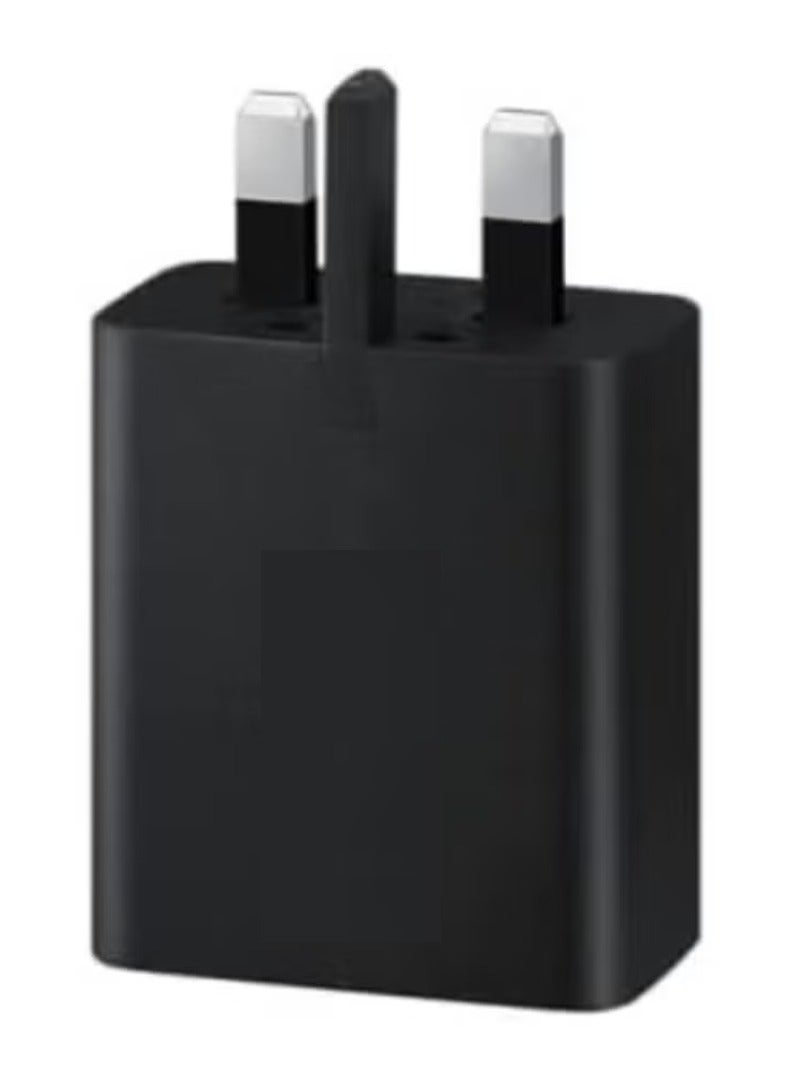 45W Super Fast Wall Charger with USB-C Cable – Compatible with Samsung and All Android Phones, Type-C Power Adapter Supporting PD 2.0 & Quick Charge Technology for Rapid and Safe Charging, Compact Black Wall Plug Charger Set for Home and Travel - Image 1